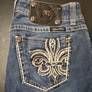 Miss Me Denim Skinny Jeans with Embroidered Pocket